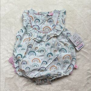 Pastel Rainbow Ruffle Romper by Ruffle Butts